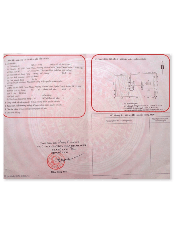 Giấy tờ chứng nhận quyền sử dụng đất